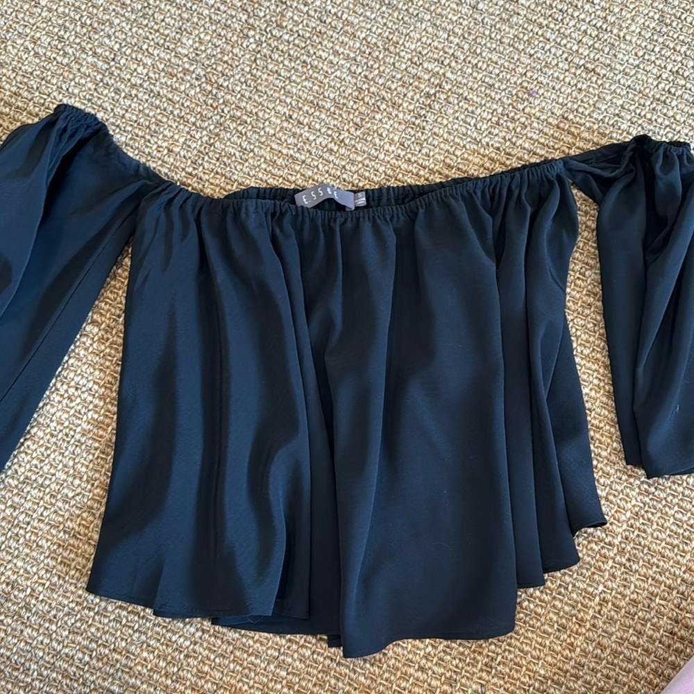 Off the shoulder black top